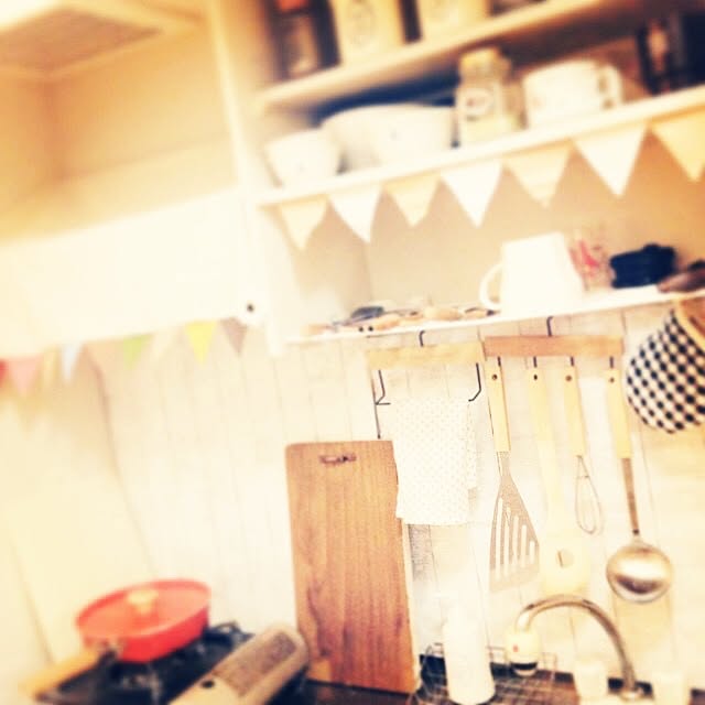 キッチン/DIY/板壁/セリア/ダイソー...などのインテリア実例 - 2015-02-28 18:30:15