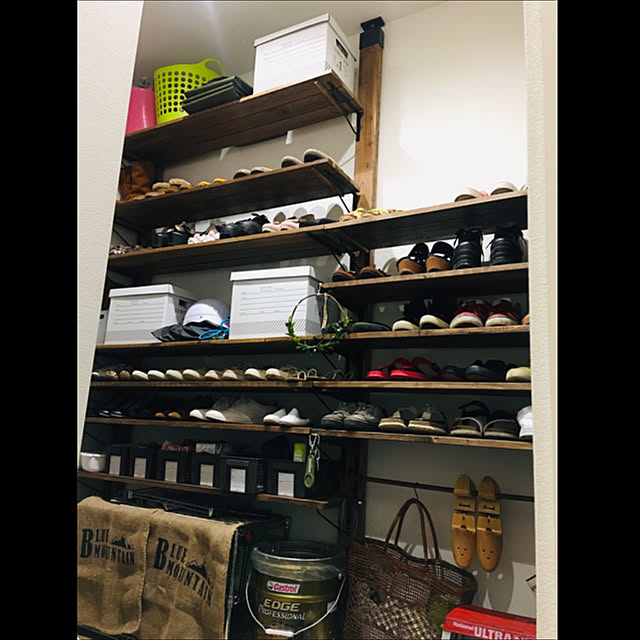 平屋☺︎/片屋根☺︎/ウォルナット塗装☺︎/多すぎる靴を収納する☺︎/DIY初心者☺︎...などのインテリア実例 - 2019-07-15 11:20:58