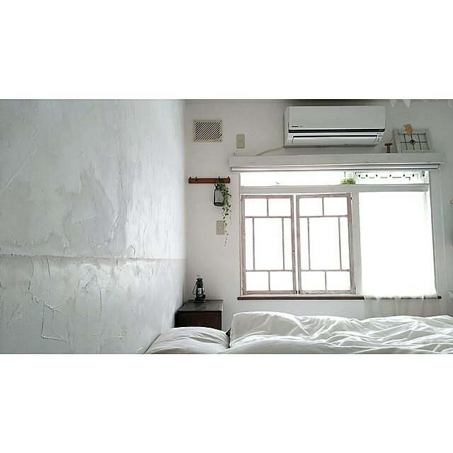 ベッド周り/DIY/中古住宅/ｾﾙﾌﾘﾌｫｰﾑ/漆喰壁DIY...などのインテリア実例 - 2019-01-15 09:15:59