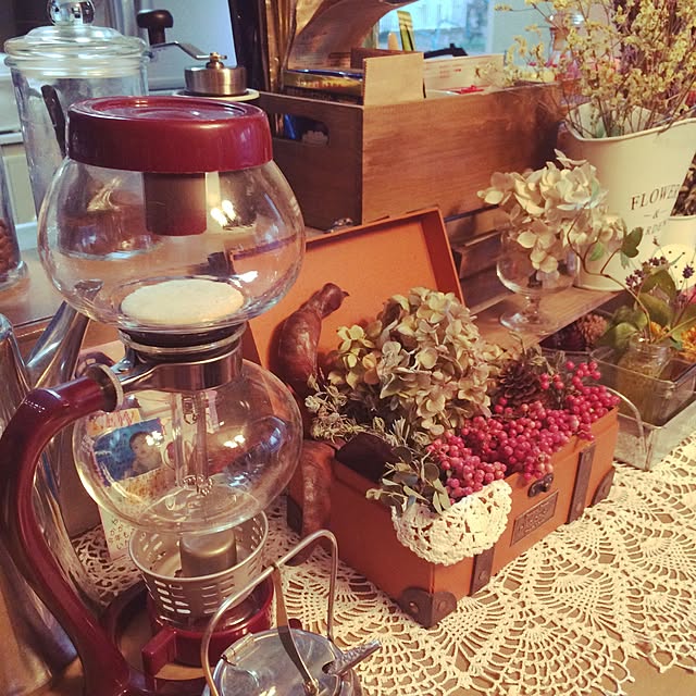 つーか…またドライ。/coffee time/やった♡ 定時上がり‼︎/シュガーポット/ドライフラワー...などのインテリア実例 - 2016-03-31 18:12:05