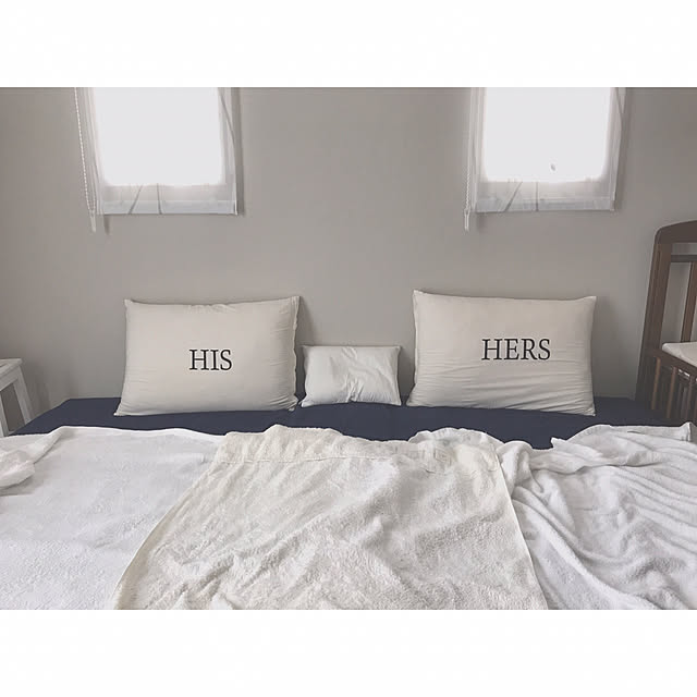 ベッド周り/こどものいる暮らし/赤ちゃんのいる暮らし/まくらカバー/IKEA...などのインテリア実例 - 2017-08-24 18:12:01