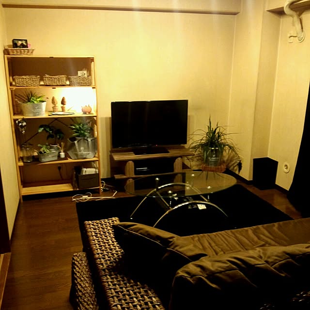 部屋全体/テレビ台/ソファー/テレビ台　レンガ/DIY...などのインテリア実例 - 2014-09-11 19:09:13