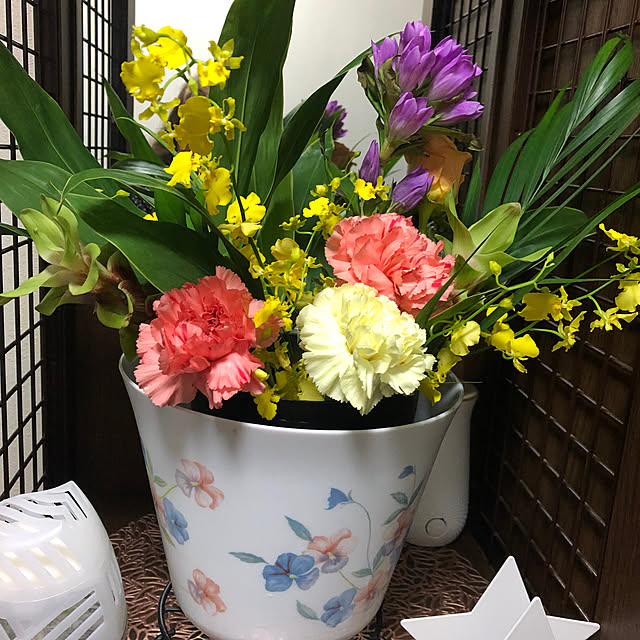 棚/癒し/お花のある暮らし/お花大好き♡/みて頂きありがとうございます♡...などのインテリア実例 - 2024-10-07 23:20:38