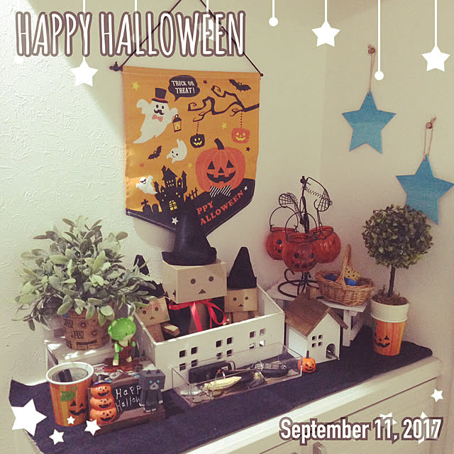玄関/入り口/ダンボー/ハロウィン/賃貸一軒家/賃貸でも楽しく♪のインテリア実例 - 2017-09-11 05:35:10