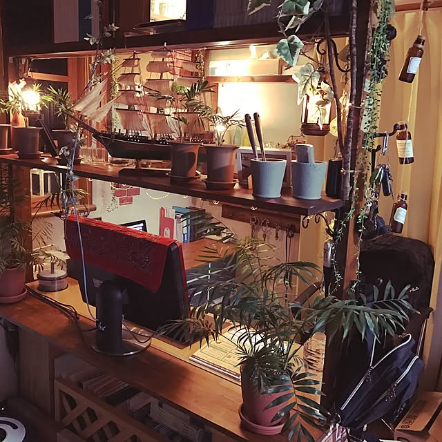 机/DIY/照明/観葉植物/セリア...などのインテリア実例 - 2017-02-25 06:03:36
