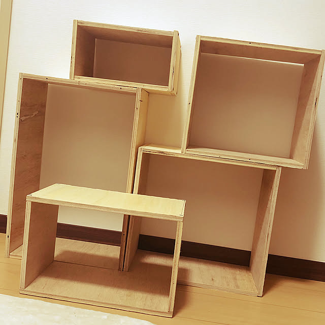 暮らしを整える/収納/handmade/ディスプレイ棚/合板リメイク...などのインテリア実例 - 2020-04-05 22:39:00