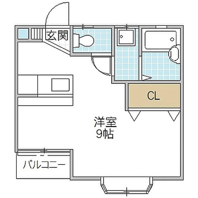 部屋全体/ワンルーム/入居前/間取り図/一人暮らしのインテリア実例 - 2018-07-06 07:12:48