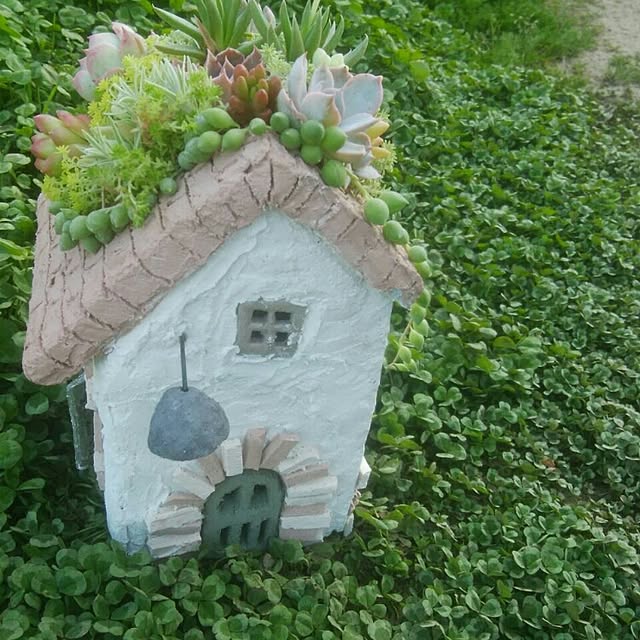 リッカー様専用 多肉植物も植えれる モルタルハウス 園芸用品