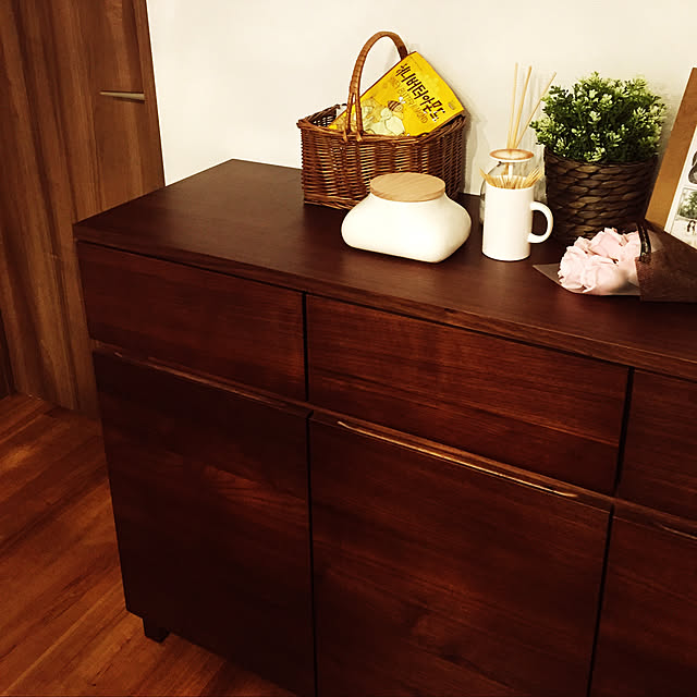 棚/ブラウン/無印良品/IKEA/フェイクグリーン...などのインテリア実例 - 2017-11-23 11:37:54