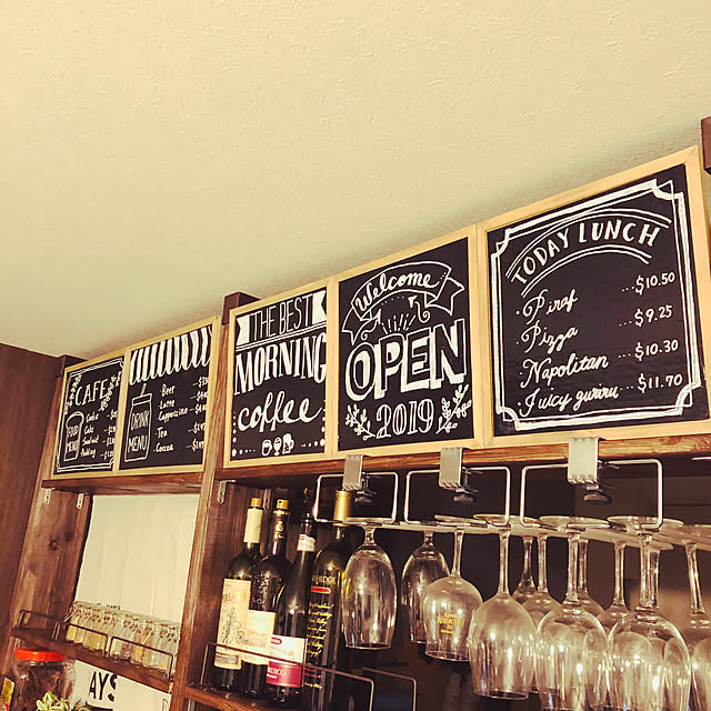 カフェ風 メニューボードのおしゃれなインテリア・部屋・家具の実例  