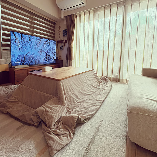 リビング/ベルメゾン/こたつのある暮らし/こたつ布団/買ってよかったもの...などのインテリア実例 - 2026-03-07 10:18:36