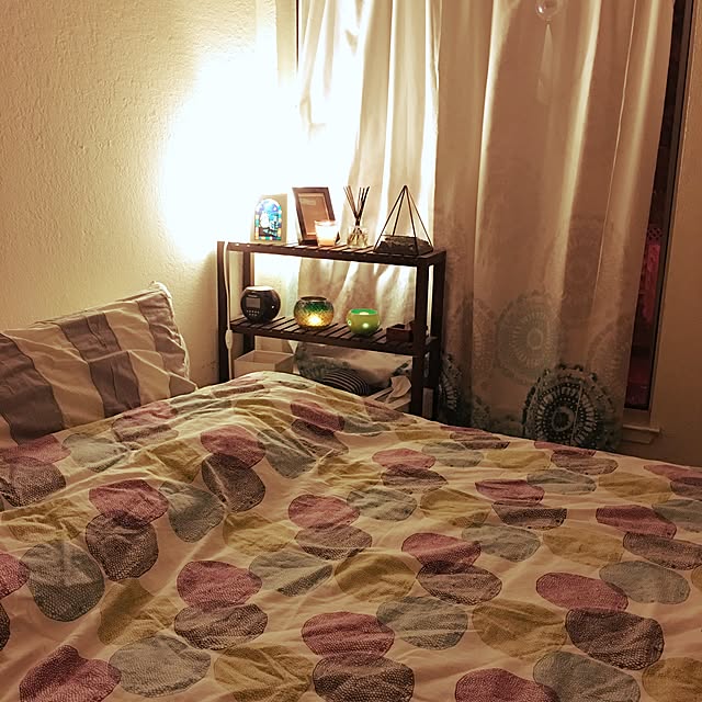 ベッド周り/キャンドル/IKEA/ベッドルーム/テラリウム...などのインテリア実例 - 2017-05-26 14:52:00
