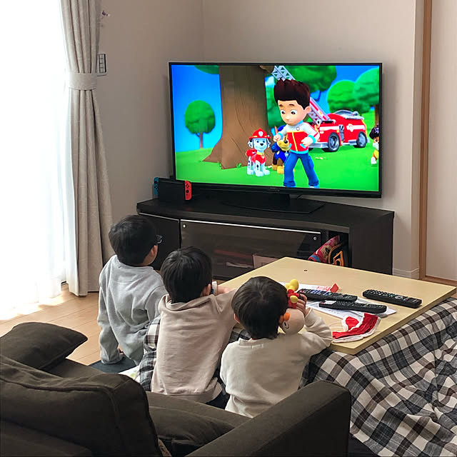 こたつのある暮らし/こたつのある部屋/テレビボード/パウパトロール/50インチ4KTV...などのインテリア実例 - 2022-01-29 21:56:19