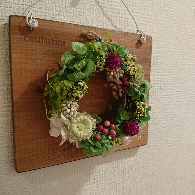 壁/天井/ブリザードフラワーリース/観葉植物のインテリア実例 - 2018-11-06 17:21:02