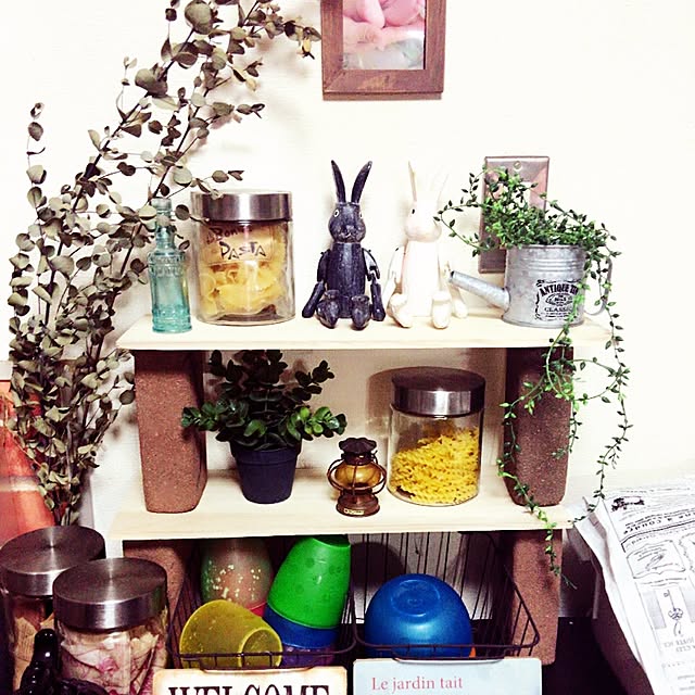 キッチン/私の部屋はほぼ100均一でできてます。/100均/フェイクグリーン/雑貨...などのインテリア実例 - 2015-10-27 19:26:50