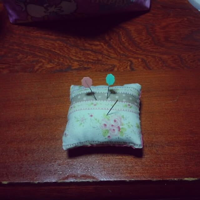 机/お裁縫｡/机じゃないけど｡/下手ですが。/実家です｡...などのインテリア実例 - 2015-04-02 00:42:01