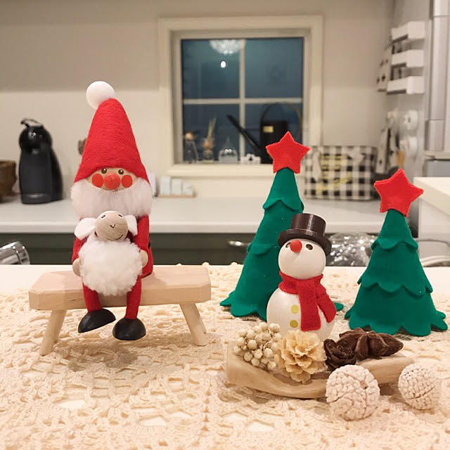 トールペイント クリスマス サンタ 女の子 手作り 可愛い