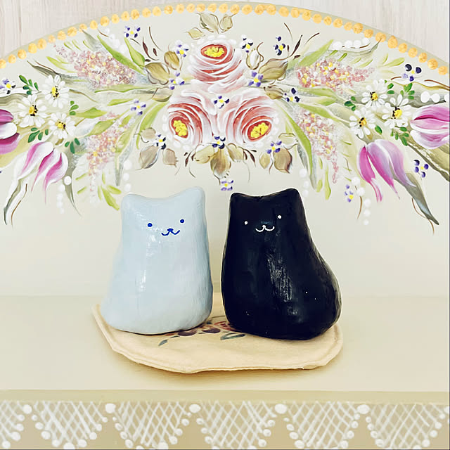 棚/くろねこ/ロシアンブルーをイメージ…/ネコ/張り子...などのインテリア実例 - 2024-06-13 20:12:23