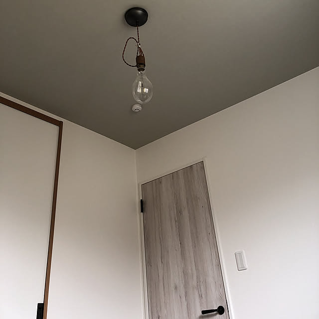 ベッド周り/リクシルのドア/裸電球/天井/リノベーションのインテリア実例 - 2019-02-15 13:02:29