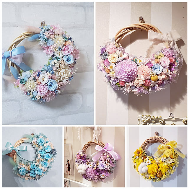 壁/天井/海外インテリアに憧れて♡/パステルカラー/リース/いつもいいねありがとうございます♡...などのインテリア実例 - 2022-02-09 19:18:20