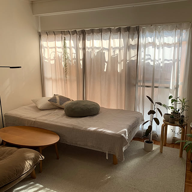 ベッド周り/観葉植物/無印良品/IKEA/一人暮らしのインテリア実例 - 2023-07-16 16:06:31