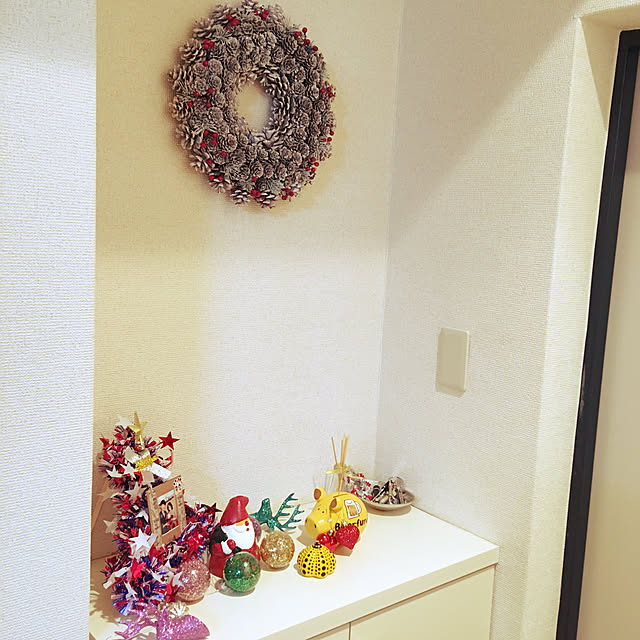 玄関/入り口/頑張らない/クリスマス/100均のインテリア実例 - 2017-12-14 17:17:28