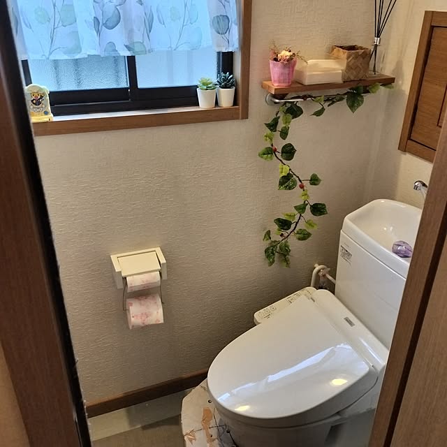 バス/トイレ/トイレのインテリア/暖簾/ダイソー/カフェカーテン...などのインテリア実例 - 2025-03-14 22:41:18