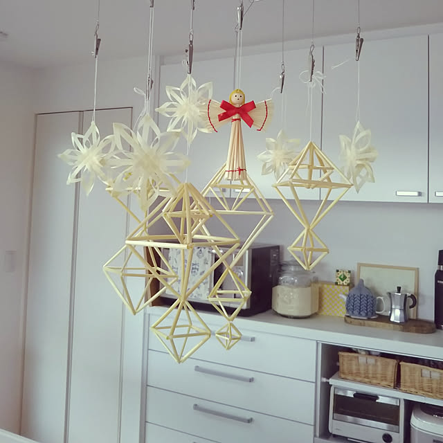 壁/天井/クリスマス/ハンドメイド/クリスマス飾り/麦を育てました。...などのインテリア実例 - 2018-11-20 12:14:03