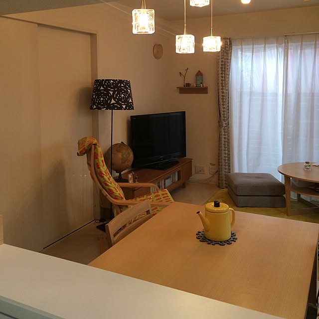 部屋全体/IKEAチェア/テレビ台/IKEA/照明...などのインテリア実例 - 2016-12-29 08:37:25