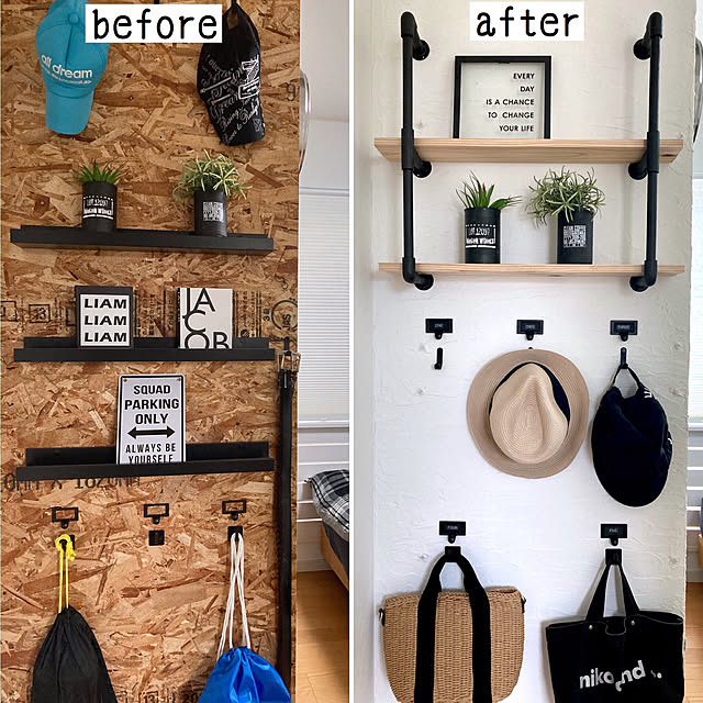ウォールラックDIYのインテリア・手作りの実例 | RoomClip ウォールラックDIYのインテリア・手作りの実例 | RoomClip