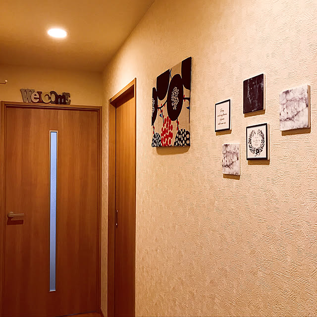 玄関/入り口/初投稿/DIY/100均/キャンドゥ...などのインテリア実例 - 2017-11-23 07:23:25