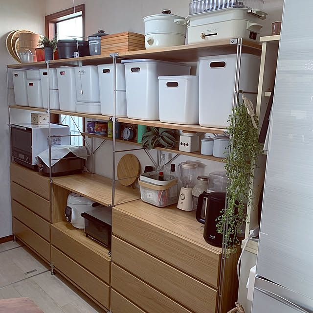 ステンレスユニットシェルフ/無印良品/中古住宅/築33年/6人家族 ステンレスユニットシェルフ/無印良品/中古住宅/築33年/6人家族