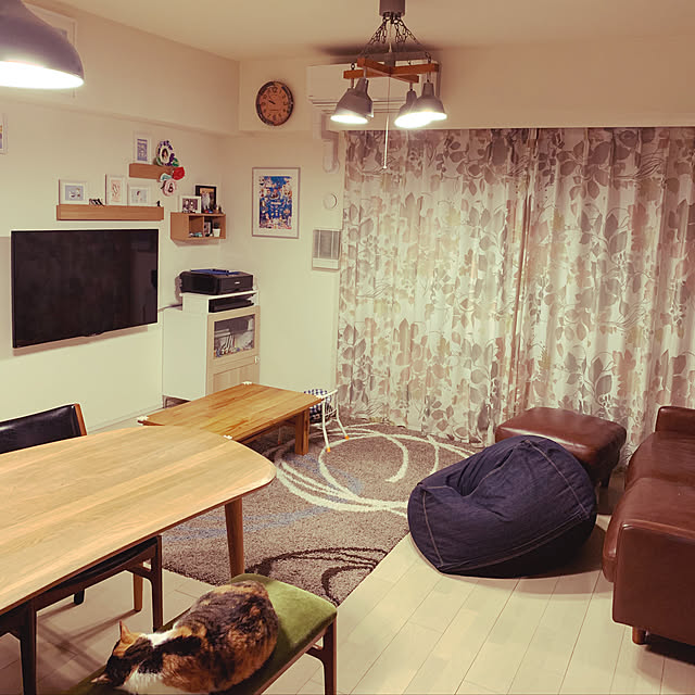 部屋全体/ナチュラル/IKEA/照明/無印良品...などのインテリア実例 - 2019-02-07 21:56:15