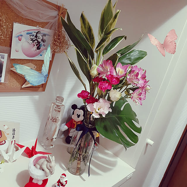 コロナが早く終息しますように/お花がある暮らし/賃貸でも楽しく♪/切り花/連投すみません...などのインテリア実例 - 2021-12-13 19:05:44