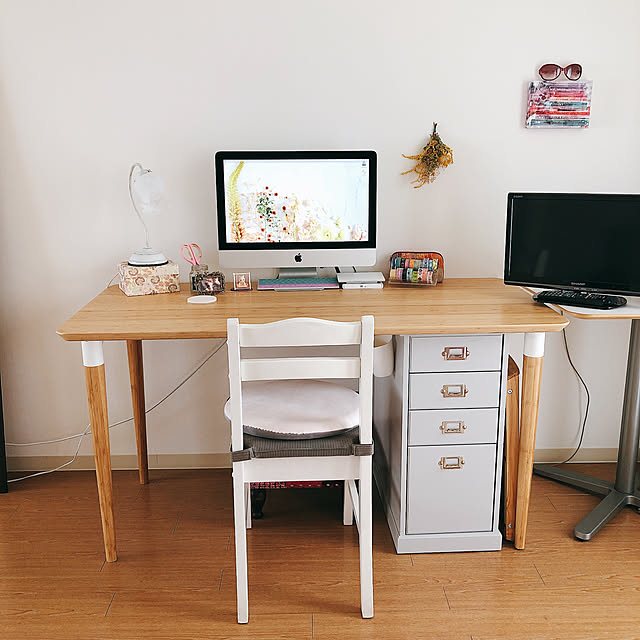 スワッグ/マスキングテープ/テーブルランプ/iMac/ワークデスク...などのインテリア実例 - 2020-05-10 14:42:55