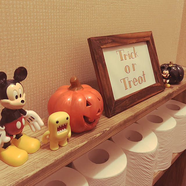 バス/トイレ/ミッキー♡/カボチャのおばけ/ハロウィンはじめました/賃貸でも楽しく♪...などのインテリア実例 - 2018-08-28 09:15:26