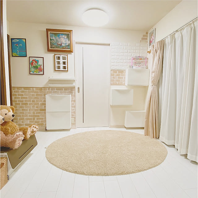 Sayuriのサンカ-サンカ 収納ボックス フロック ワイド 30 ブラウン (幅57×奥行46×高さ31cm) squ+ fr-W30BR/WH 日本製の家具・インテリア写真