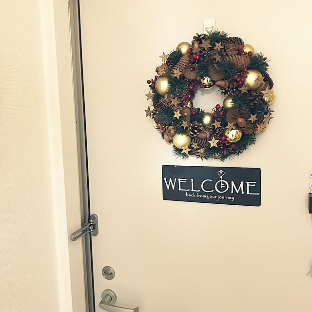 クリスマスリース/犬と暮らす家/子どもと暮らす/クリスマスディスプレイ/クリスマス...などのインテリア実例 - 2019-11-22 13:49:03