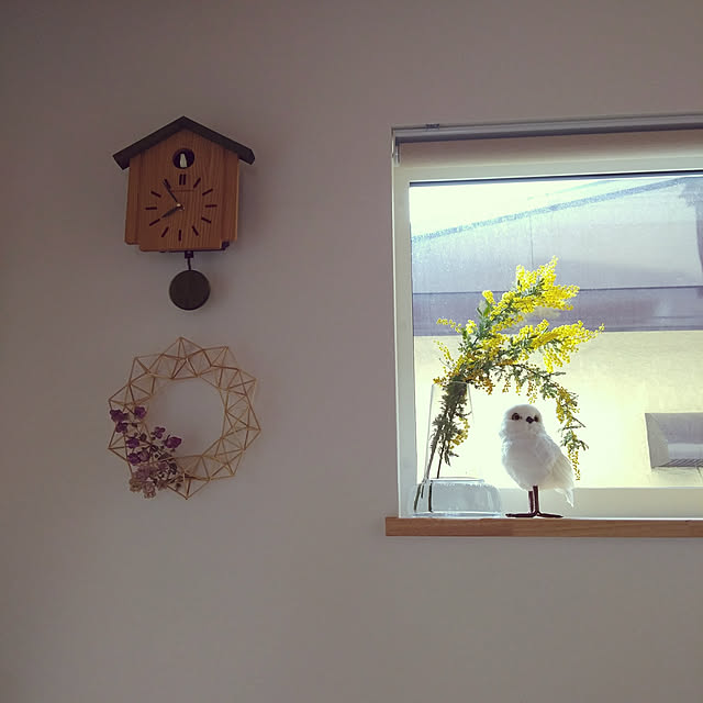 リビング/花のある暮らし/時計のある風景/鳩時計/ミモザ...などのインテリア実例 - 2019-02-27 15:51:40