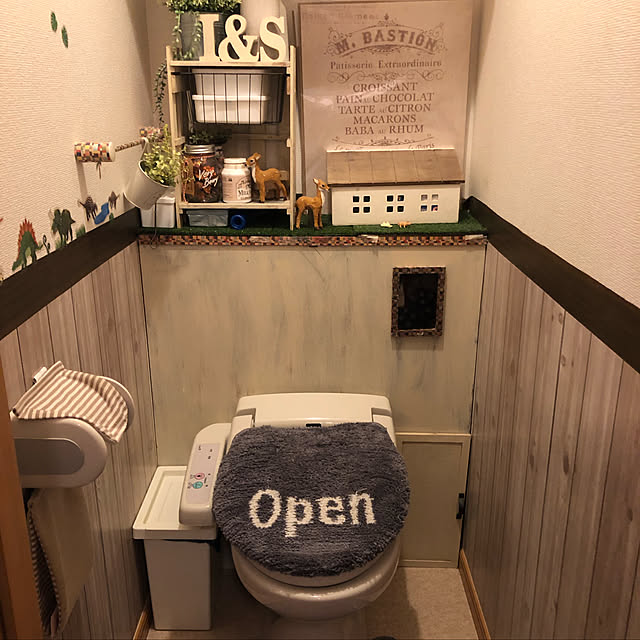 トイレ改造計画/トイレタンク隠し DIY/トイレの棚/トイレの壁/いろいろ手作り...などのインテリア実例 - 2019-07-08 00:37:43