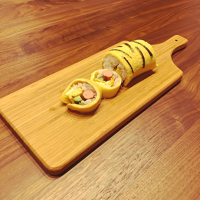 机/節分2019/IKEAのまな板/玉子巻き/恵方巻きと呼んで良いのかなコレ。。笑...などのインテリア実例 - 2019-02-03 13:18:47