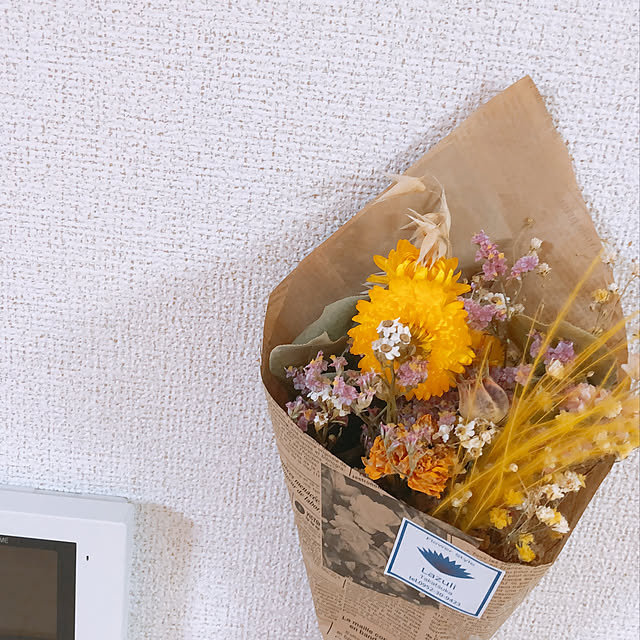 ナチュラル/一人暮らし/雑貨/ドライフラワー/壁/天井のインテリア実例 - 2019-07-11 23:44:44
