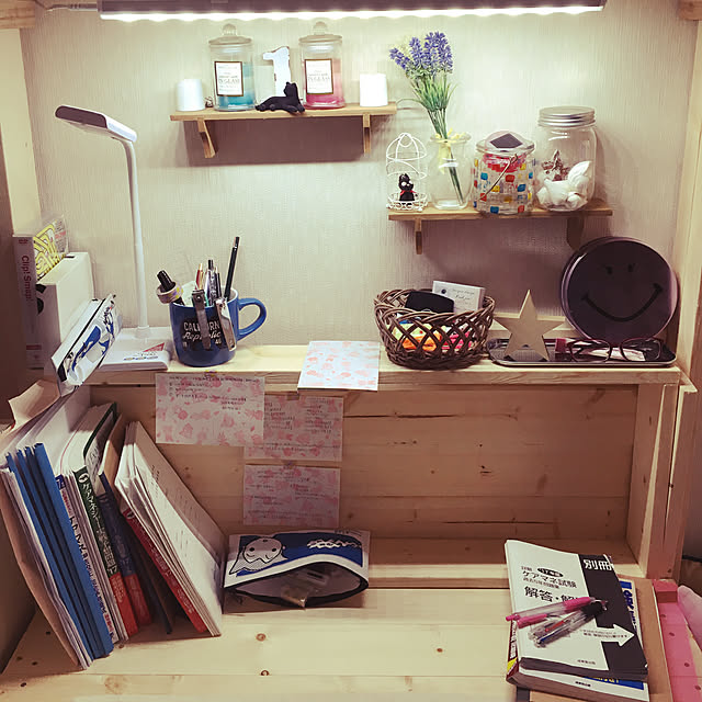 机/10月試験(･_･;/ねこのいる日常/DIY♡/DIY机...などのインテリア実例 - 2017-09-08 08:42:00