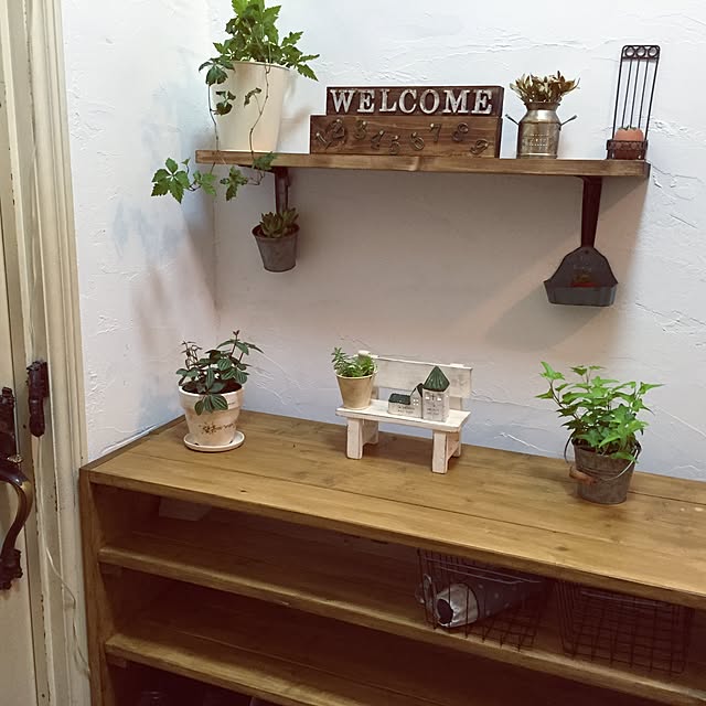 玄関/入り口/DIY/100均/多肉植物/雑貨...などのインテリア実例 - 2015-08-20 21:35:12