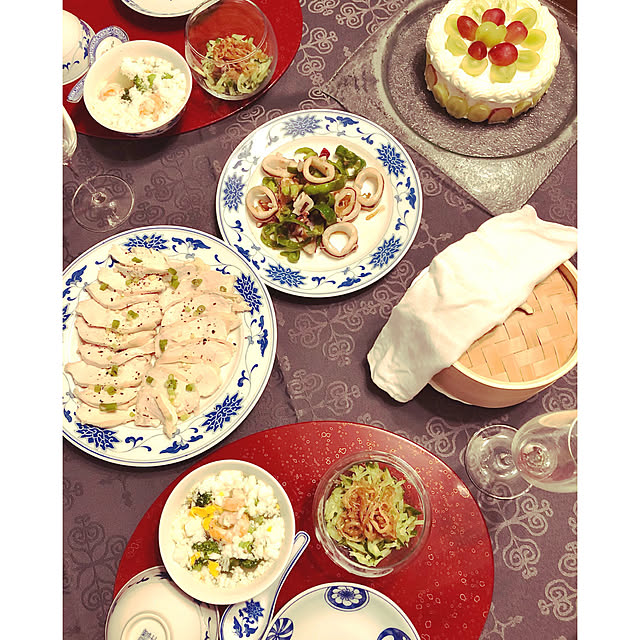 リクエストは中華料理/手作りお誕生日ケーキ/ダイニング2F/夏のテーブルコーディネート/見て頂きありがとうございます...などのインテリア実例 - 2021-09-12 21:55:18