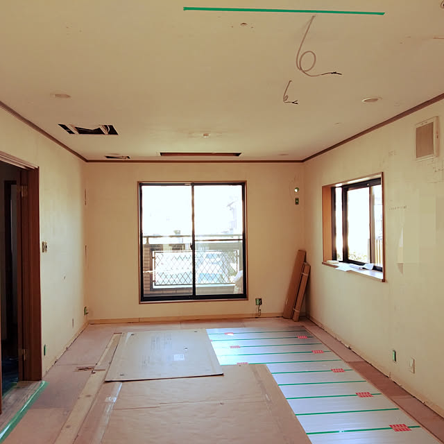 部屋全体/リフォーム中/床暖設置～☆のインテリア実例 - 2019-03-11 14:27:00