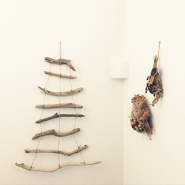流木インテリア/流木ツリー/スワッグ/クリスマス/ハンドメイド...などのインテリア実例 - 2019-12-06 23:47:11
