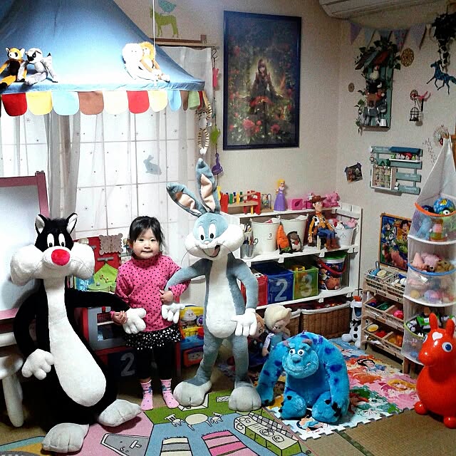 部屋全体/おもちゃ/ちょっと模様替え/3COINS/すのこリメイク...などのインテリア実例 - 2015-02-04 19:21:59