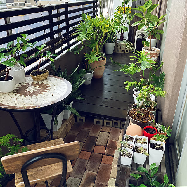 人工木ウッドデッキ/ベランピング/観葉植物/DIY/DIY女子...などのインテリア実例 - 2022-04-28 19:12:40