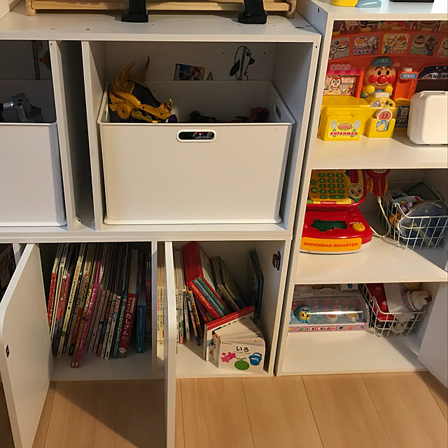 部屋全体/カラーボックス/100均/おもちゃ収納/おもちゃ部屋...などのインテリア実例 - 2018-03-17 23:01:15